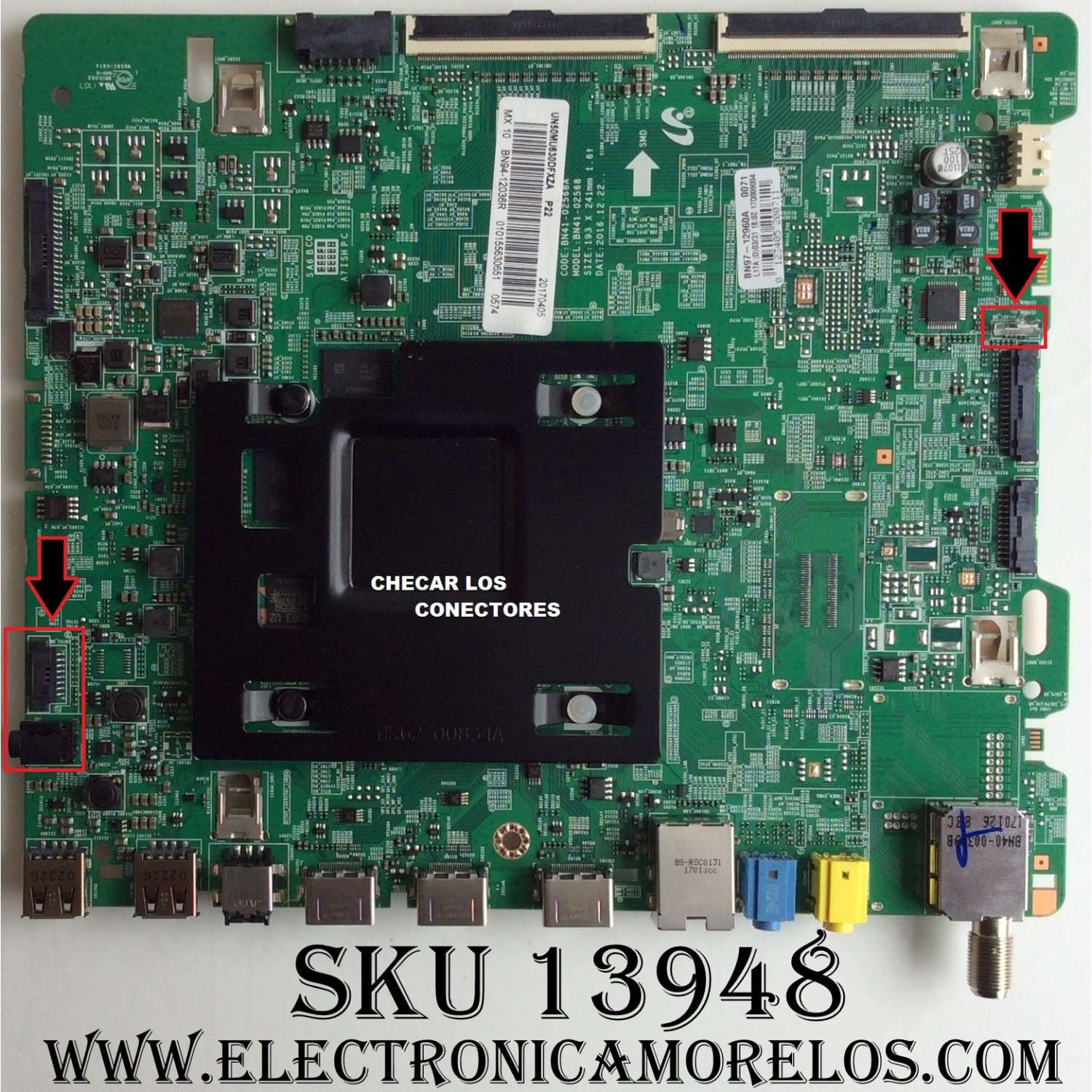 MAIN / SAMSUNG BN94-12036R / BN41-02568A / BN97-12960A / PANEL CY-GK050HGNVHH / MODELO UN50MU630DFXZA DA01